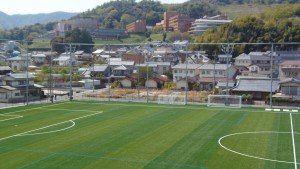 広島経済大学フットボールパークスタンドからの眺め
