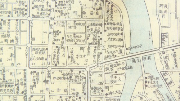 復刻広島市地図、戦前