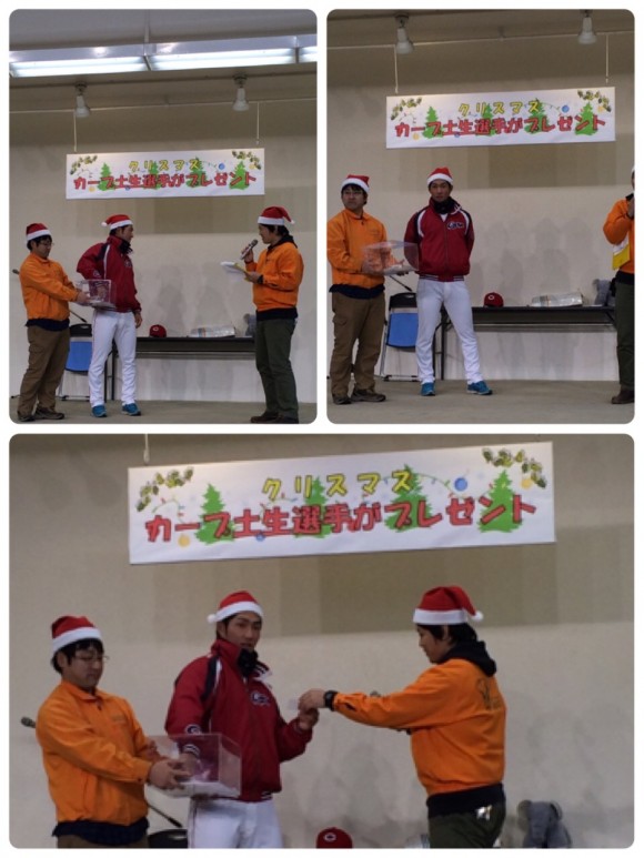 クリスマスイブイベント安佐動物公園に参加した土生選手