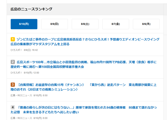 ランキング